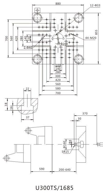 Термопластавтомат Sonly U300TS PVC чертежи плит